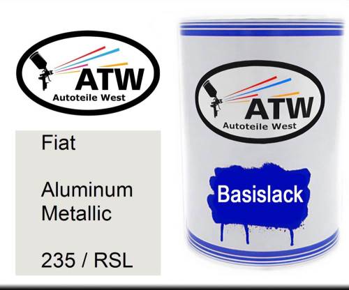 Fiat, Aluminum Metallic, 235 / RSL: 500ml Lackdose, von ATW Autoteile West.